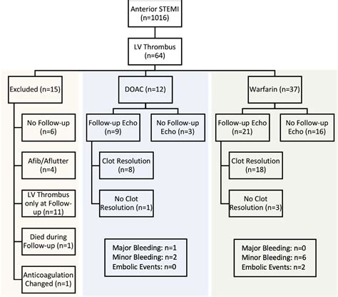 Lv thrombus warfarin